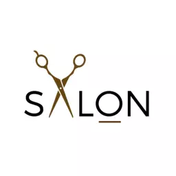 Sleek Golden Scissors Design for Minimalist Salon Logo Template