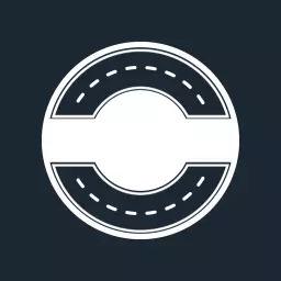 Sleek Gray Circular Design for Traffic Usage Logo Template
