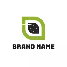 Sleek Green and Black Abstract Minimalist Logo Template