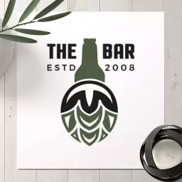 Sleek Green and Black Hop Design for Wine Bar Logo Template