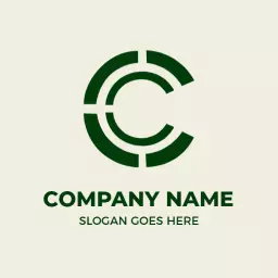 Sleek Green C Letter Logo Showcasing Modern Elegance Logo Template