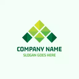 Sleek Green Geometric Design for Modern Company Logo Template