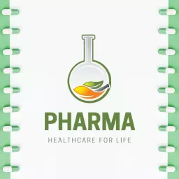 Sleek Green Gradient Lab Flasks for Healthcare Logo Template