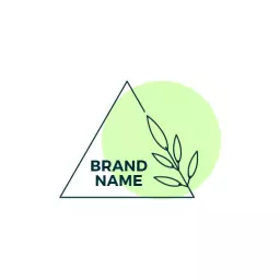 Sleek Green Triangle Design Radiating Minimalist Style Logo Template