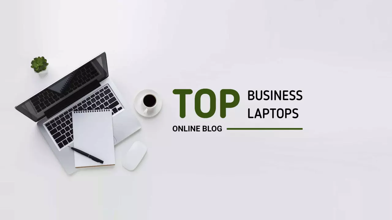 Sleek Laptop and Coffee on Minimalist Desk YouTube Banner Template