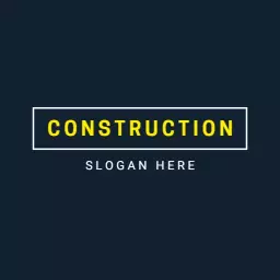 Sleek Minimalist Design Featuring Bold Construction Logo Template
