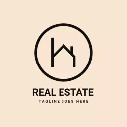 Sleek Minimalist Design Featuring Real Estate Concept Logo Template