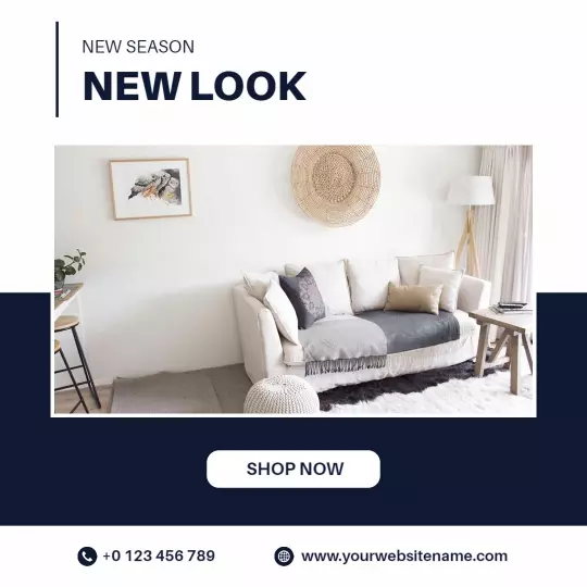 Sleek Minimalist Home Decor with New Look Offer Ad Template