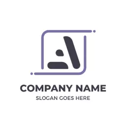 Sleek Modern A Letter Design Representing Business Identity Logo Template
