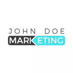 Sleek Modern Blue and Black Branding for Marketing Logo Template