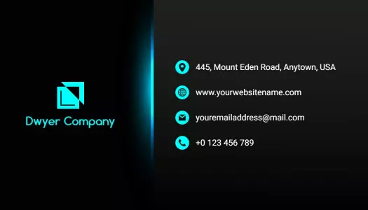 Sleek Modern Corporate Blue Gradient Business Card Template