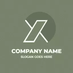 Sleek Modern Green and White X Letter Design Logo Template