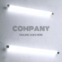 Sleek Modern Minimalist Mockup with Bright White Lighting Logo Template