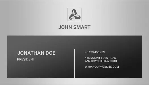 Sleek Modern Monochrome Corporate Executive Business Card Template