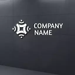 Sleek Monochrome Design for Professional Branding Mockup Logo Template