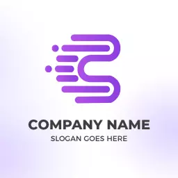 Sleek Purple and White C Letter Design for Branding Logo Template