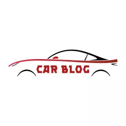 Sleek Red and Black Car Design for Automotive Blogger Logo Template