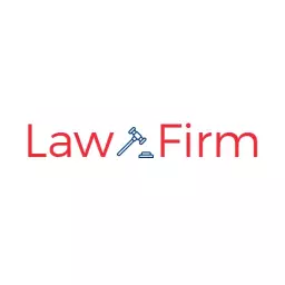 Sleek Red and Blue Justice Symbol for Law Firm Logo Template