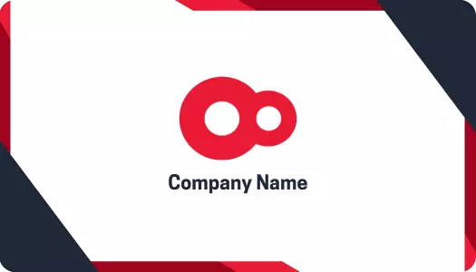 Sleek Red Corporate Branding Modern Business Card Template