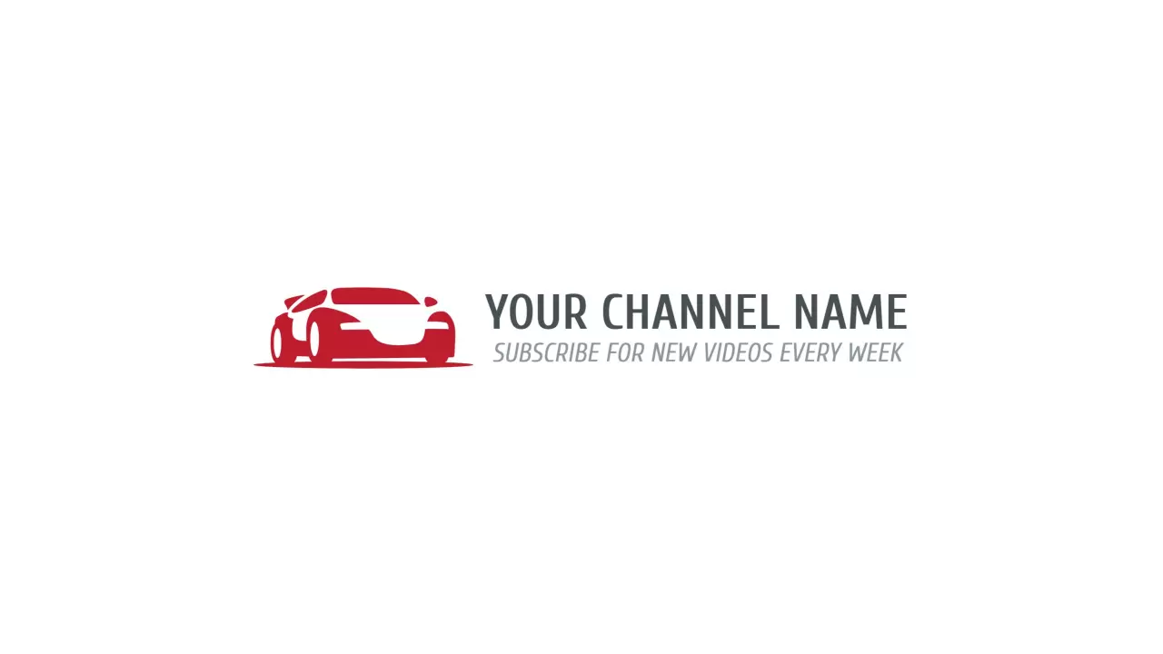 Sleek Red Sports Car Design for Your YouTube Channel Banner Template
