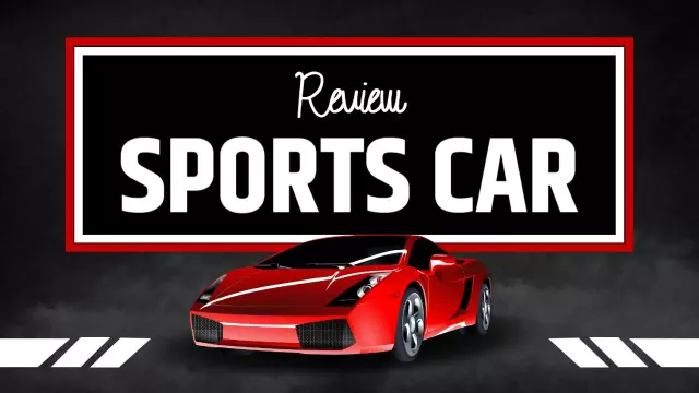 Sleek Red Sports Car Review YouTube Thumbnail Template