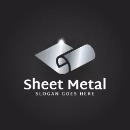 Sleek Silver Rolled Sheet Embodying Quality Sheet Metal Logo Template
