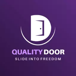 Sleek White Design Signifying Quality Door Solutions Logo Template