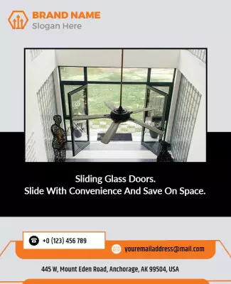 Sliding Glass Door Installation Flyer Template