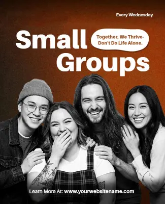 Small Group Social Gathering Poster Template