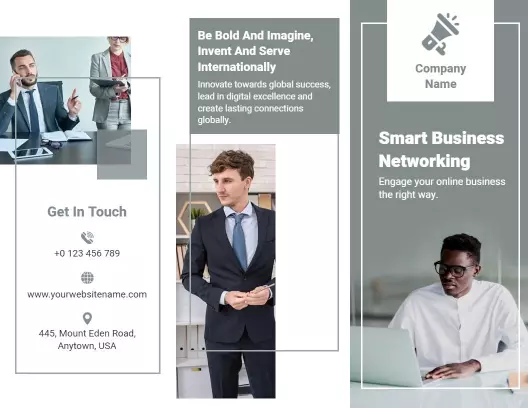 Smart Business Networking and Marketing Ideas Brochure Template
