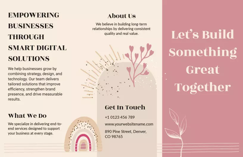 Smart Digital Solutions Business Growth Company Brochure Template