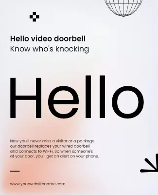 Smart Video Doorbell Promotion Flyer Template
