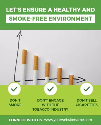 Smoke Free Environment Awareness Flyer Template
