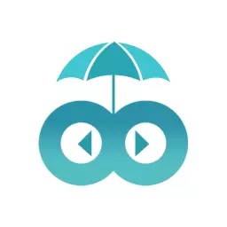Smooth Turquoise Umbrella Design Representing Insurance Logo Template