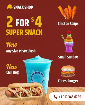 Snack Shop Super Deal Flyer Template