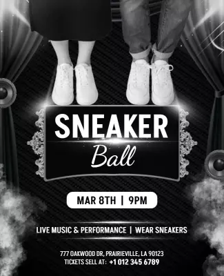 Sneaker Ball Event Announcement Flyer Template