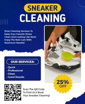 Sneaker Shoe Cleaning Service Promotion Flyer Template