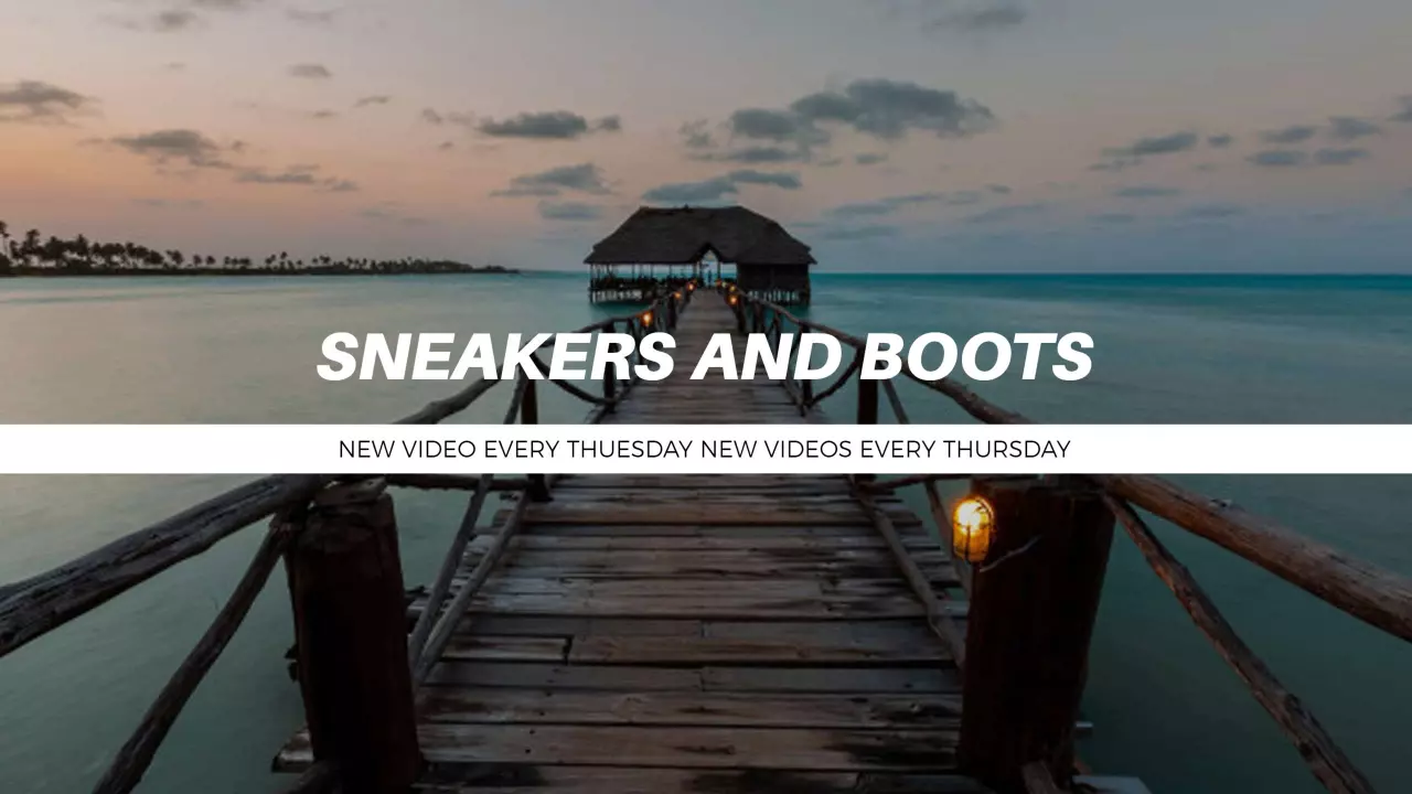 Sneakers and Boots Featured in Coastal Vibes YouTube Banner Template