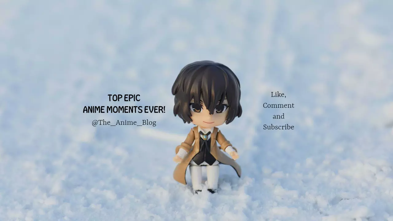 Snowy Background Highlighting Top Epic Anime Moments YouTube Banner Template