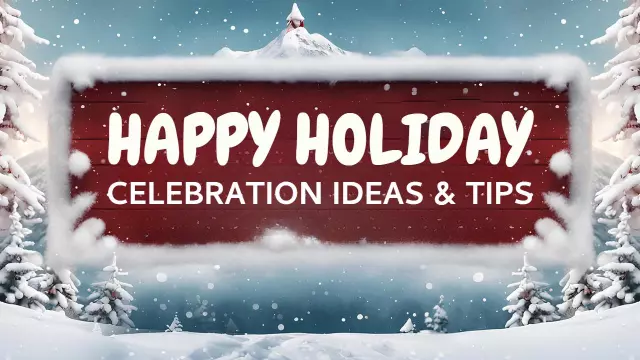 Snowy Winter Wonderland Holiday Celebration YouTube Thumbnail Template