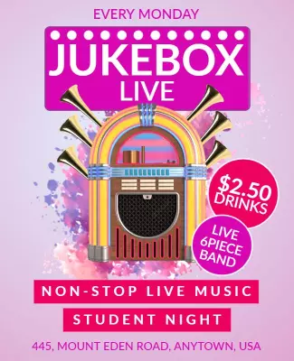 Snuff and Light Orchid Music Flyers Template