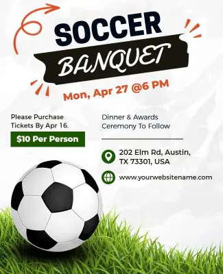 Soccer Banquet Event Flyer Template