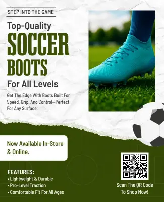 Soccer Boots Promotional Flyer Template