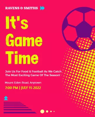Soccer Game Night Event Flyer Template