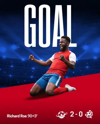 Soccer Match Goal Poster Template
