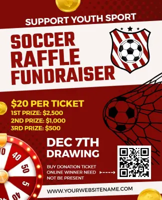 Soccer Raffle Fundraiser Flyer Template