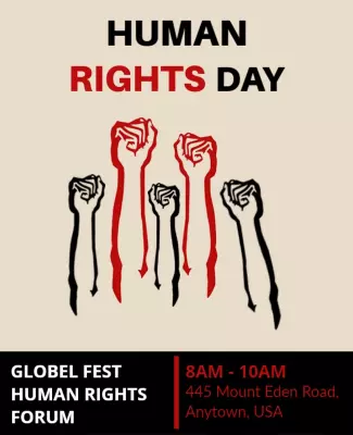 Social Justice Activism Human Rights Day Poster Template