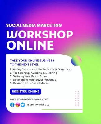 Social Media Marketing Online Workshop Flyer Template