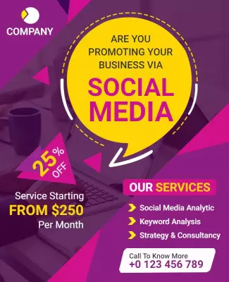 Social Media Promotion Services Flyer Template