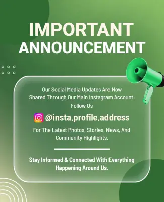 Social Media Update Important Announcement Flyer Template